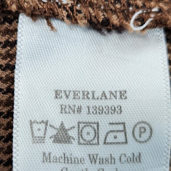 Everlane Brown Micro Plaid Cropped Work Academia Professor Pants Women's 2 - Picture 4 of 9